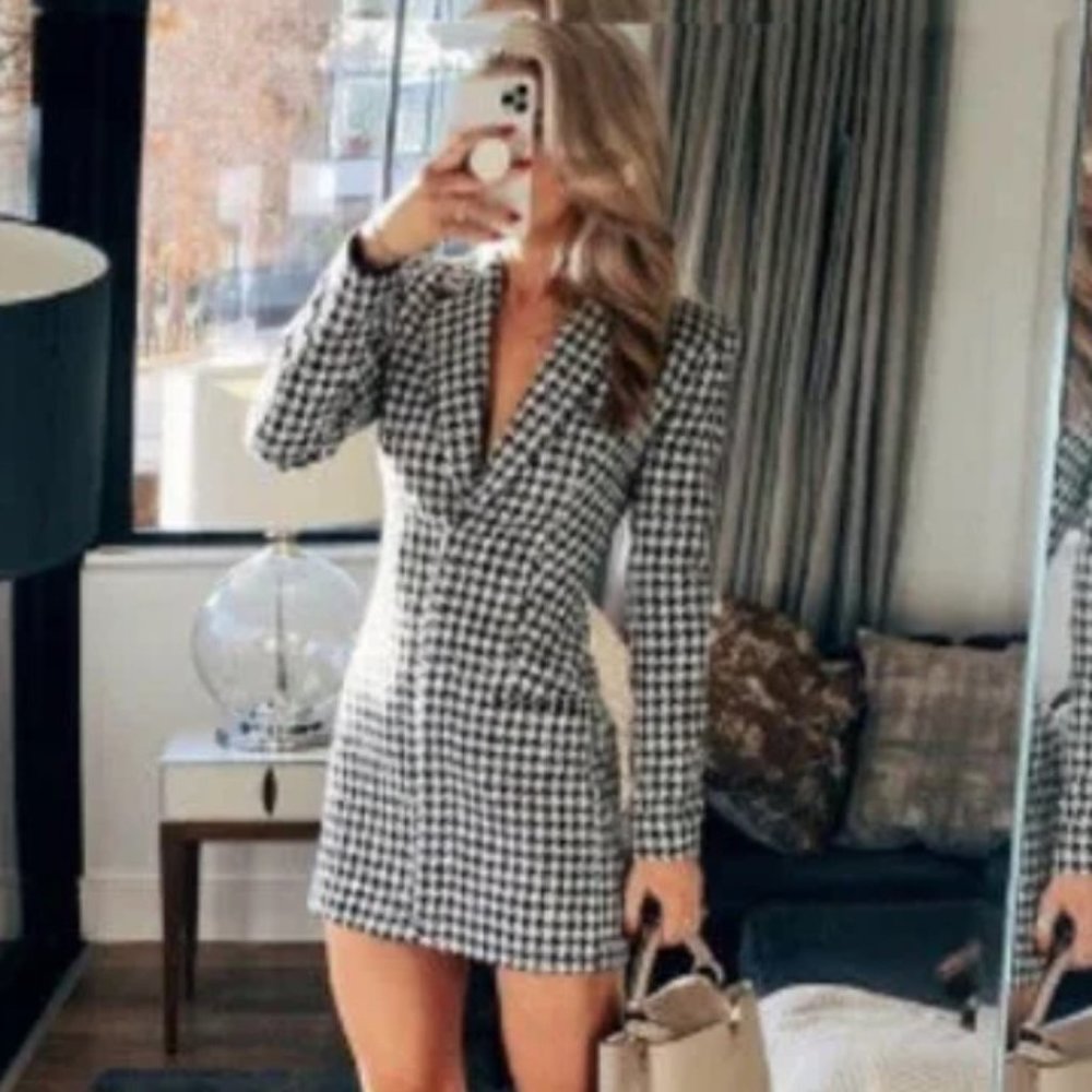 Zara Structured Blazer Dress